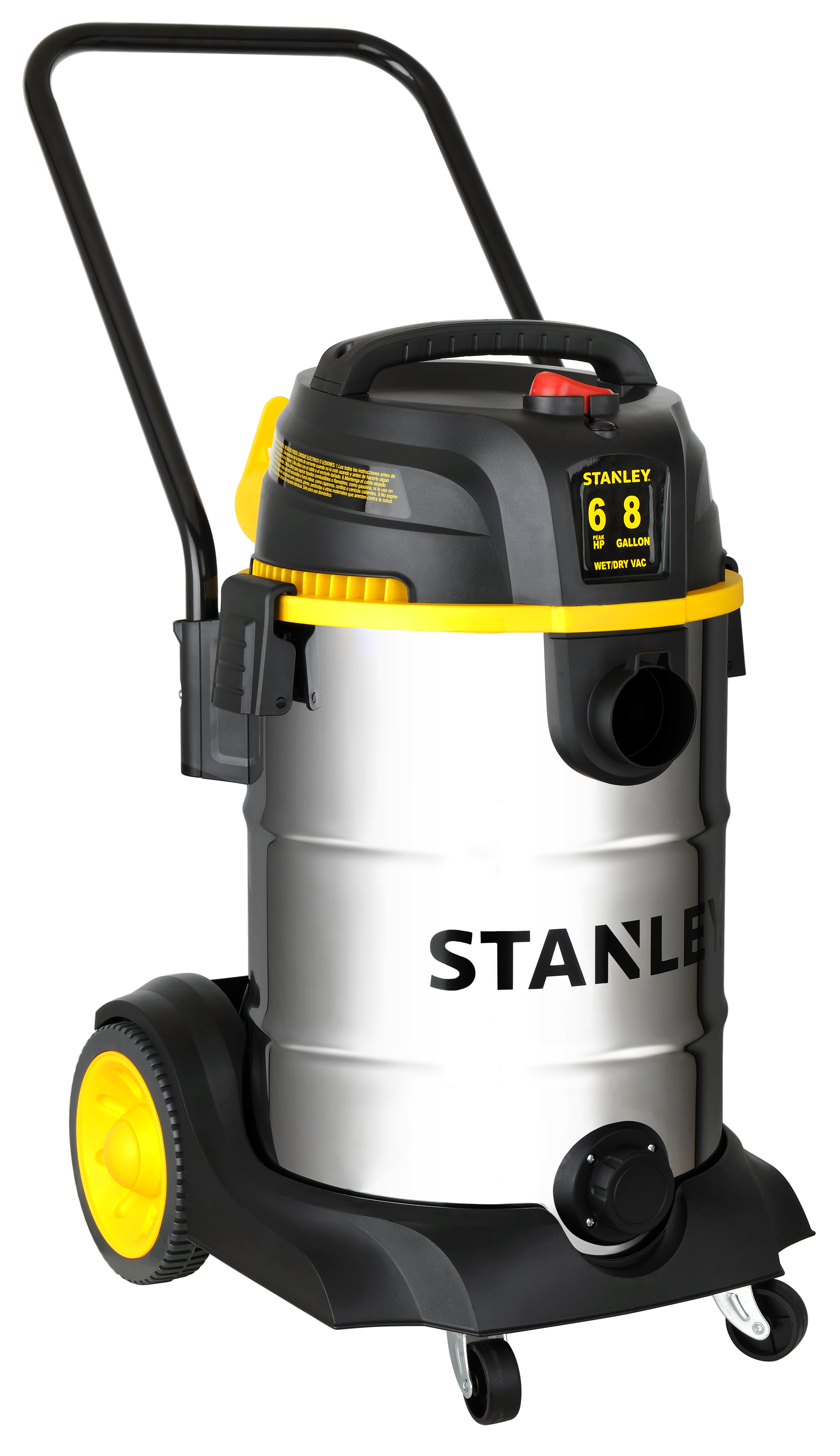 STANLEY 8 gal Stainless Steel Wet Dry Vacuum with Hose Accessories and Tool Storage - image 1 of 7