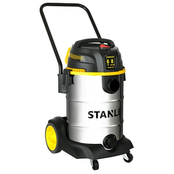 Stanley 8 gal Stainless Steel Wet Dry Vacuum with Hose Accessories and Tool Storage