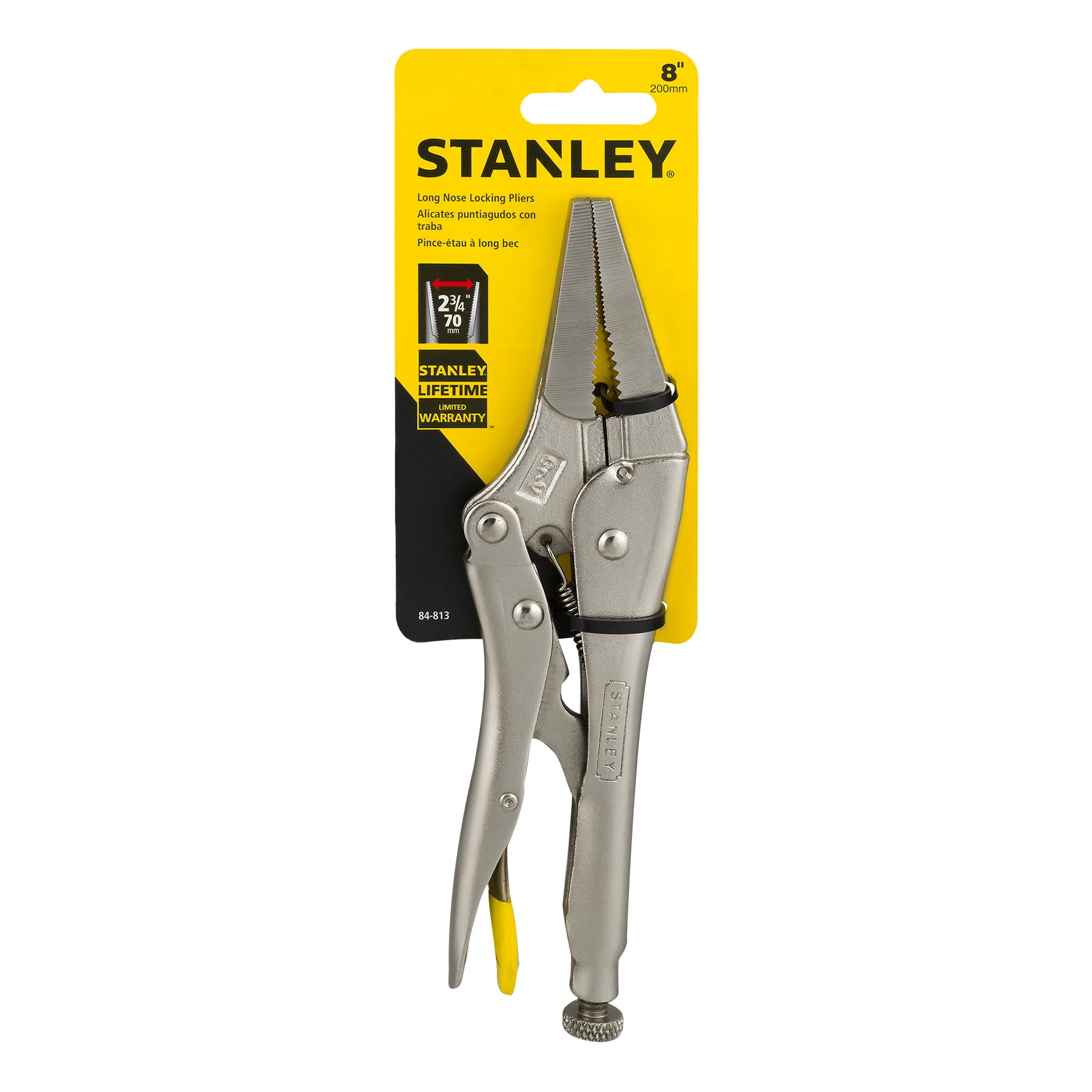 STANLEY 84-813 MaxSteel Long-Nose Locking Pliers, 8-1/2"