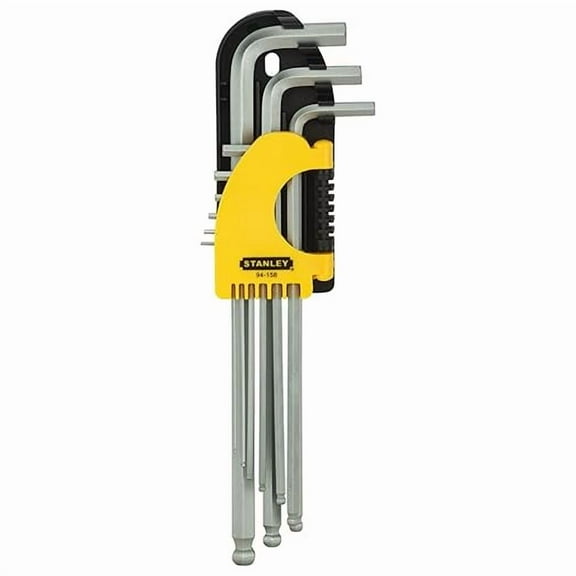 STANLEY 94-158 9 Piece Extra Long Metric Ball End Hex Key Set