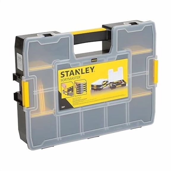 STANLEY Adjustable Compartment Box,Plastic,Black STST14027