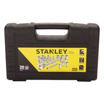 STANLEY Assorted" x 1/4" drive SAE 6 Point Socket Set 20 pc.