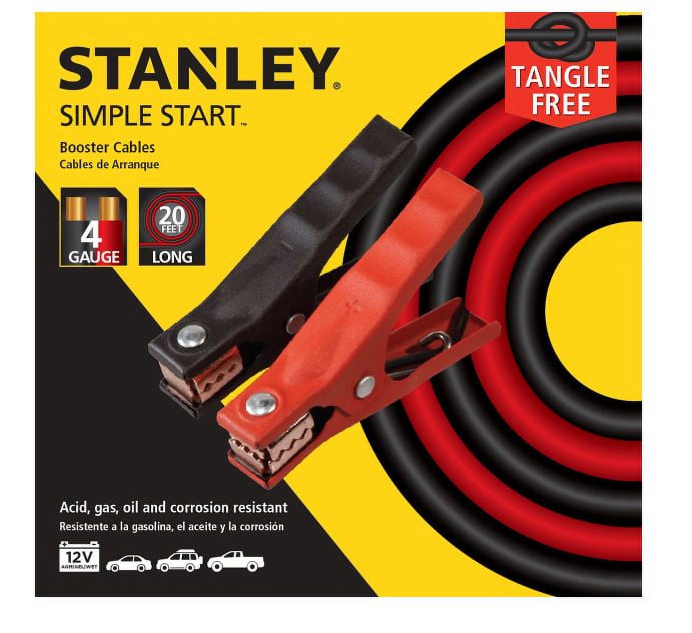 STANLEY Automotive 12 Volt Booster/Jumper Cables (4 Gauge, 20 Foot, BBC4S) - image 1 of 9