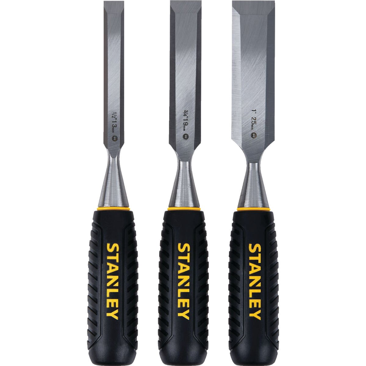 STANLEY Chisel Set, 150 Series, Short Blade, Wood, 3-Piece (16-150)