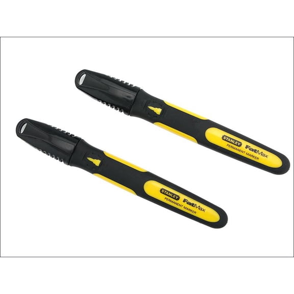 STANLEY - Chisel Tip Marker Black (Pack 2)