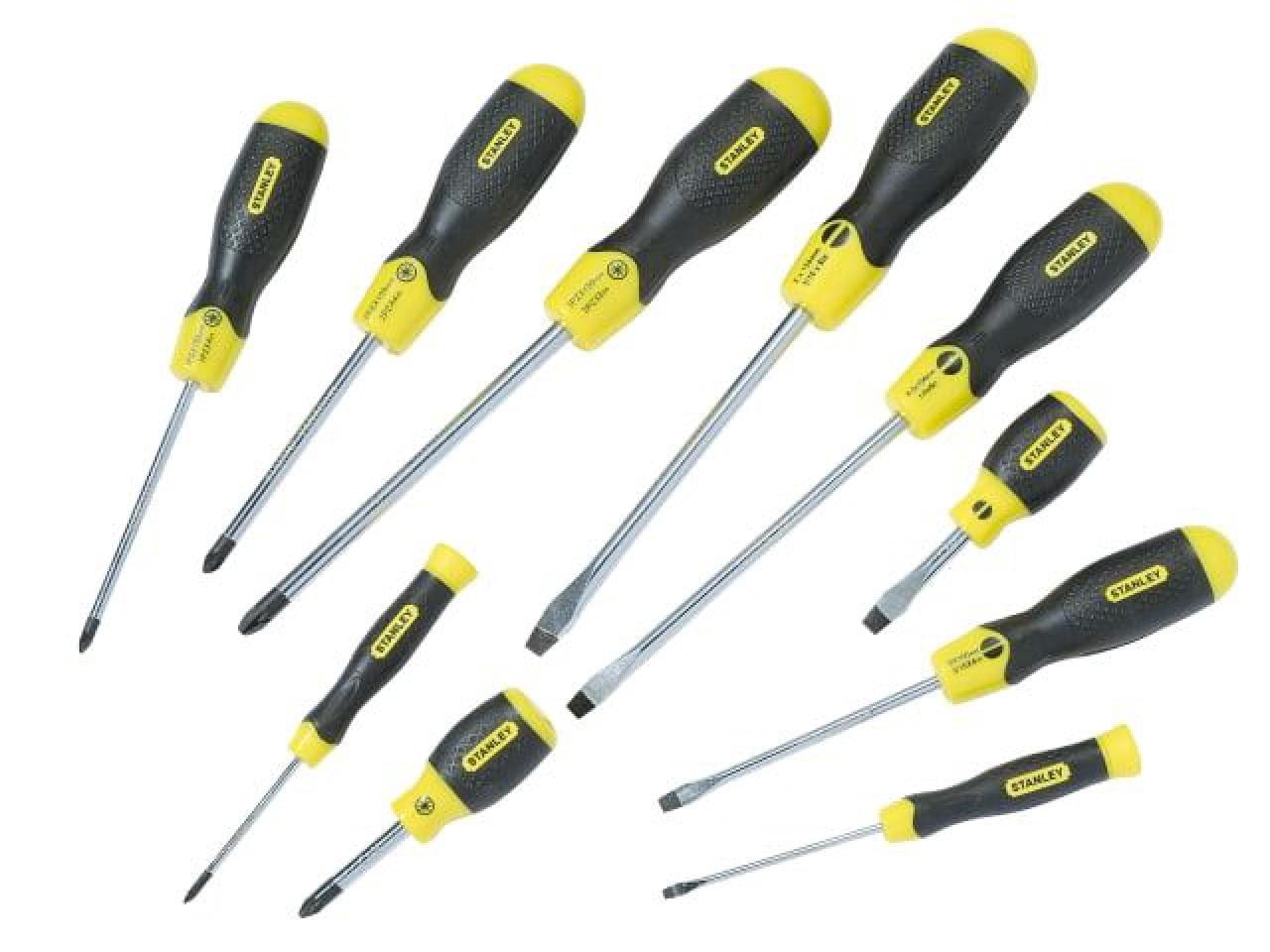 STANLEY - Cushion Grip Screwdriver Set, 10 Piece