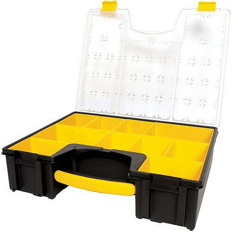 Stanley 014710R Deep Professional 10-Compartment Organizer, Black/Yellow