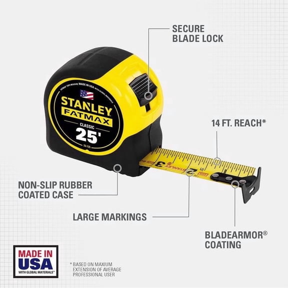 STANLEY FATMAX 33-725E 25' Tape Measure