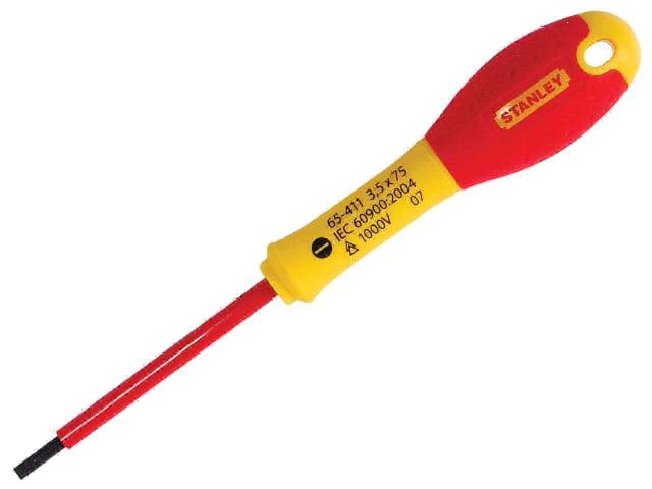 STANLEY - FatMax® VDE Insulated Screwdriver Parallel Tip 3.5 x 75mm