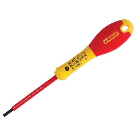 STANLEY - FatMax VDE Insulated Screwdriver Parallel Tip 3.5 x 75mm