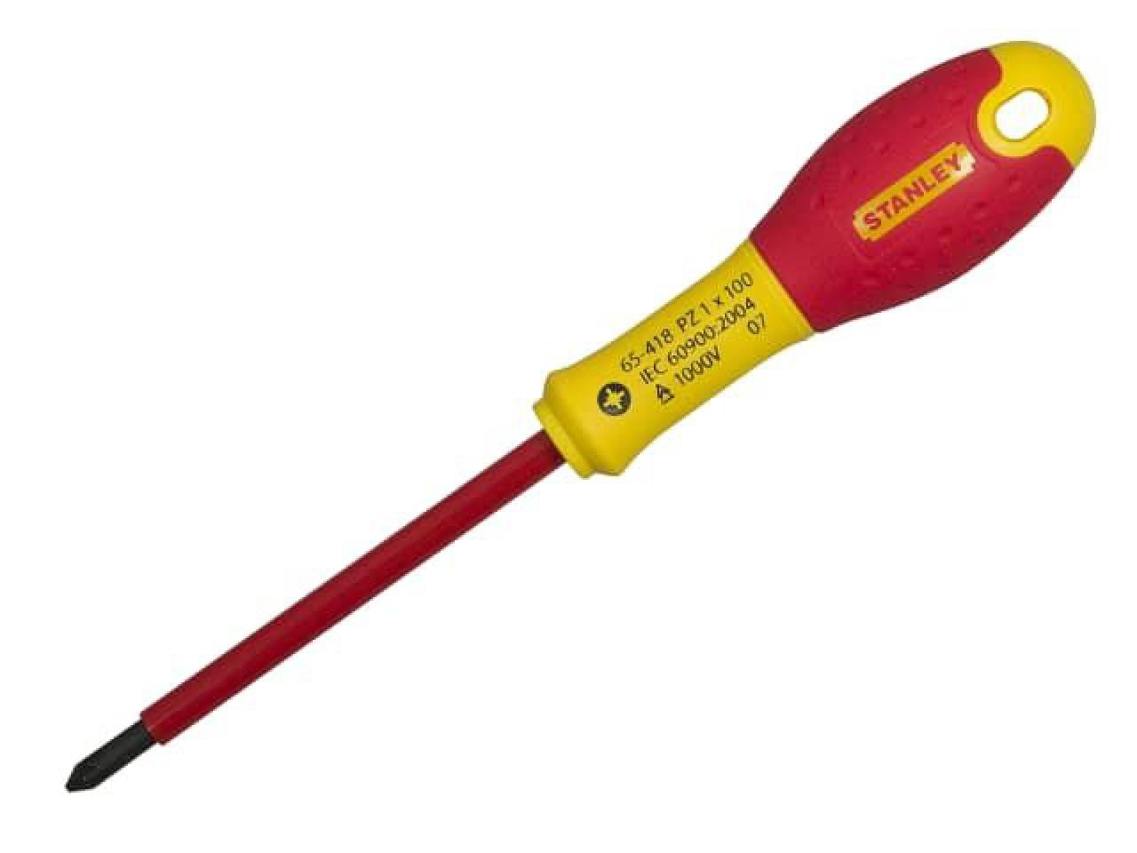 STANLEY - FatMax® VDE Insulated Screwdriver Pozidriv Tip PZ0 x 75mm
