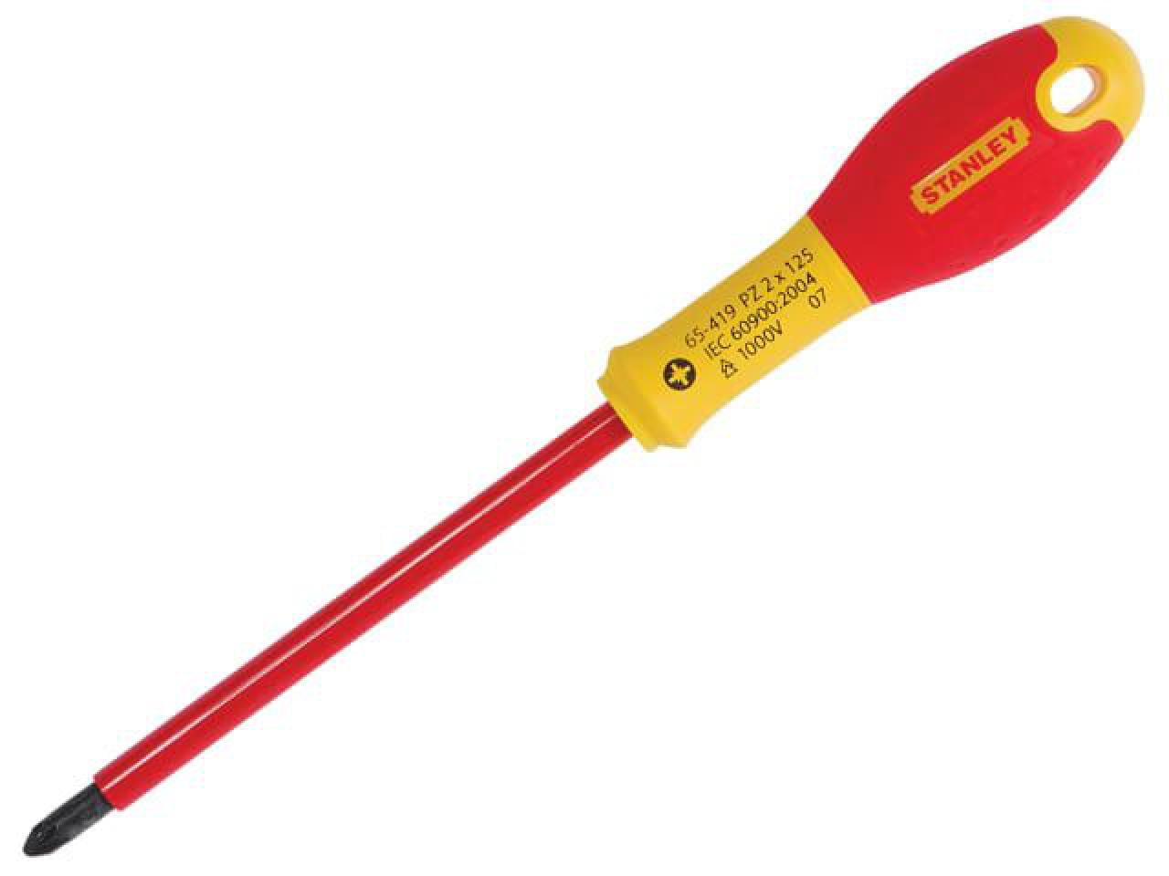 STANLEY - FatMax® VDE Insulated Screwdriver Pozidriv Tip PZ2 x 125mm