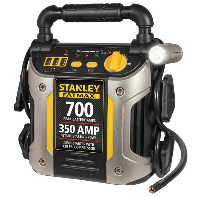 STANLEY Fatmax 700/350 Amp Jump Starter with 120 Psi Compressor (J7CS)