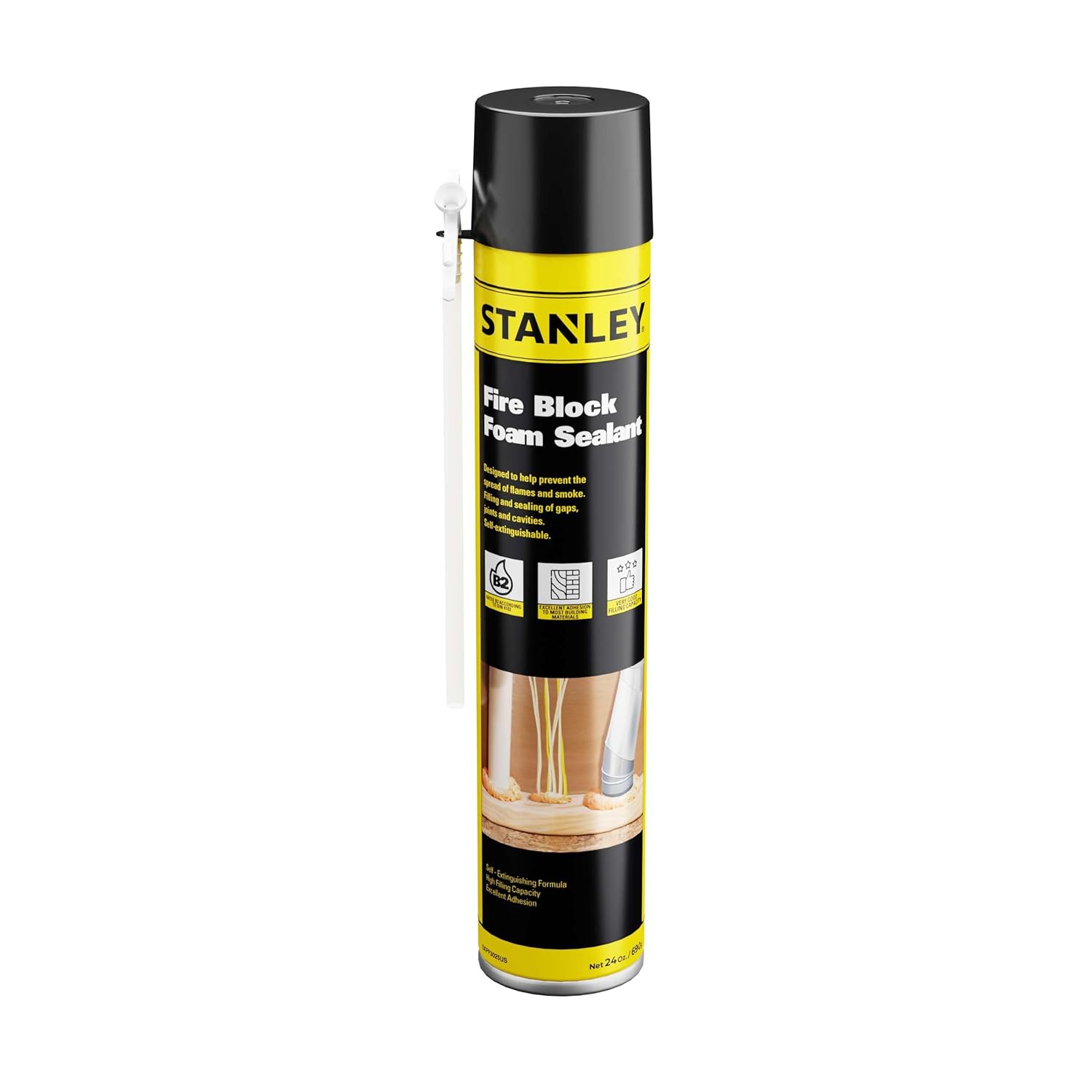 STANLEY Fire Block Foam Sealant Orange Fire Rated Insulation Spray