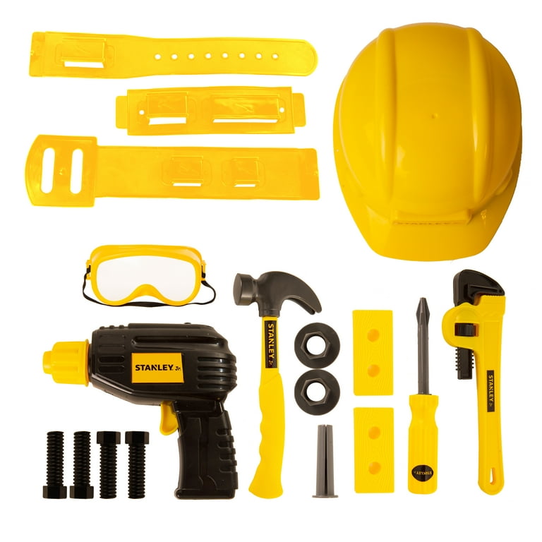 STANLEY Jr 5 Piece Tool Set With Hard Hat For Kids 