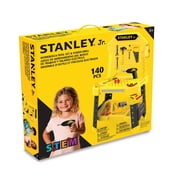 Stanley Jr. Pretend Play Kids Tool Bench with Toolset and Power Drill 140 PCS Realistic DIY Workshop for Kids Ages 3+ Includes Tools & Accessories Original Design
