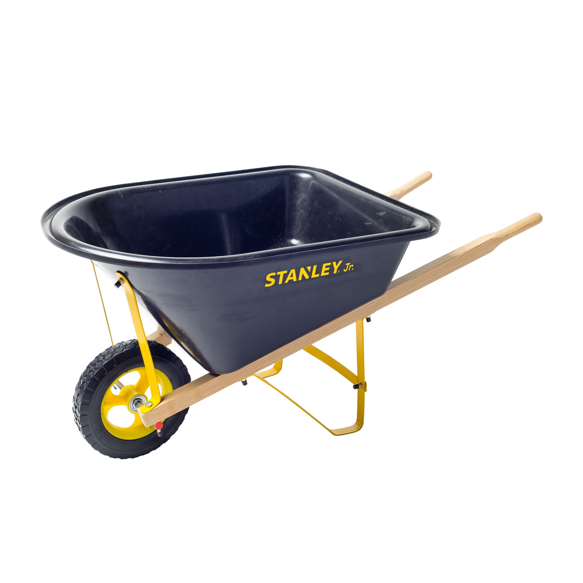 STANLEY Jr - Wheelbarrow, Kids Size, 32L x 16W x 17H (Yellow/Black) 