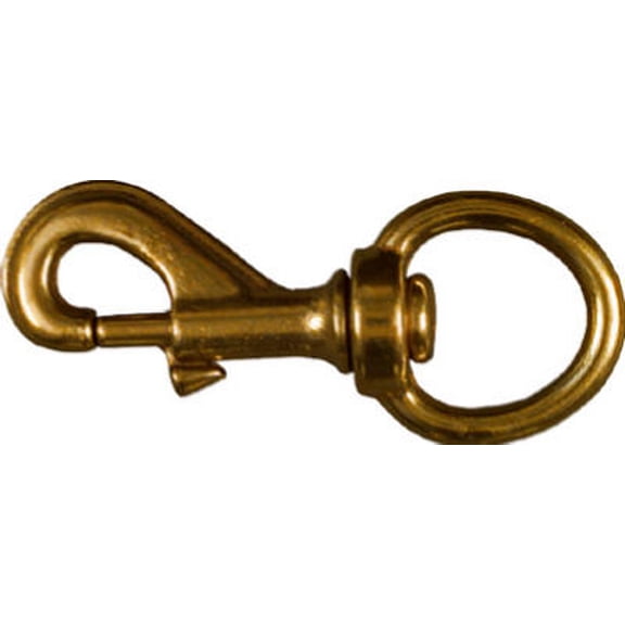 STANLEY N223-206 1 x 3.5 in. Solid Bronze Bolt Snap Round Swivel Eye