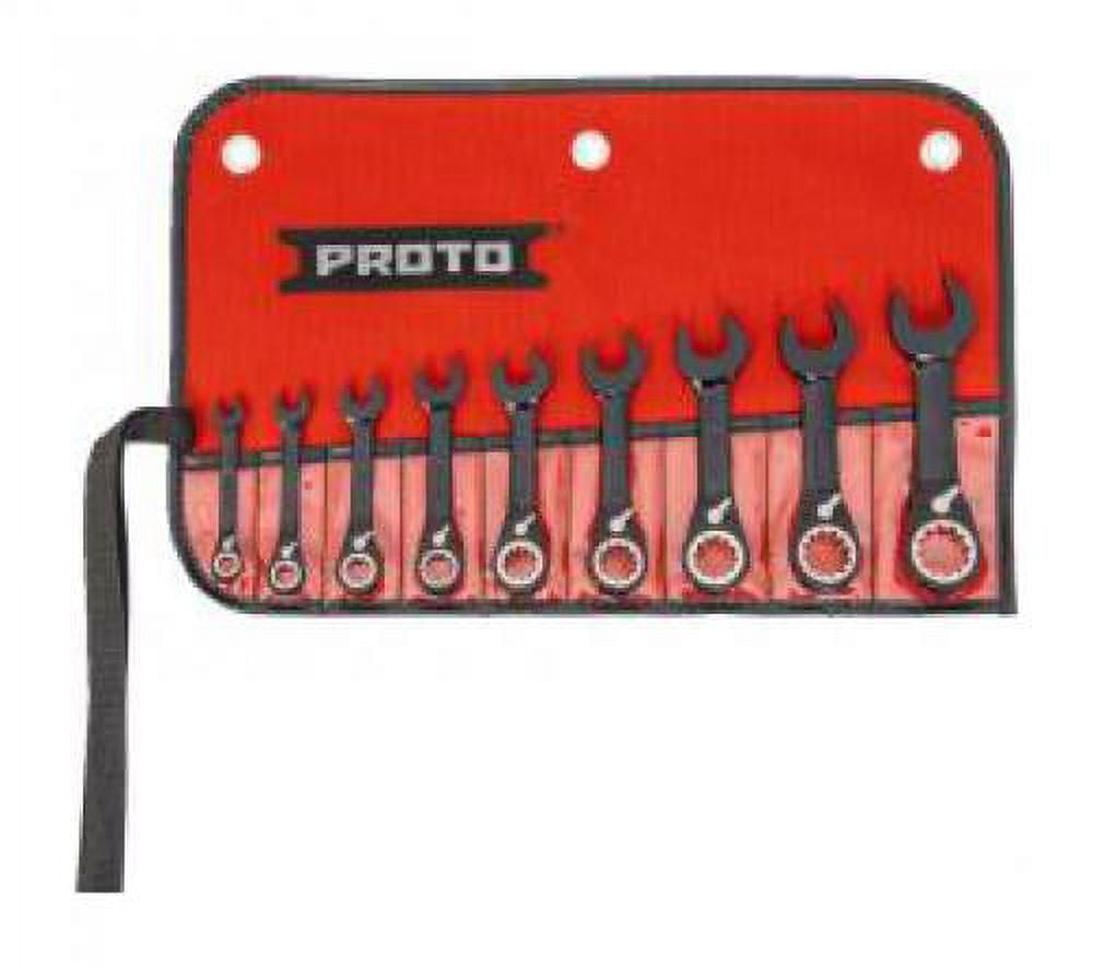 STANLEY-PROTO IND TOOLS 9PC BLK CHROME COMBO STUBBY REV RTCHTNG