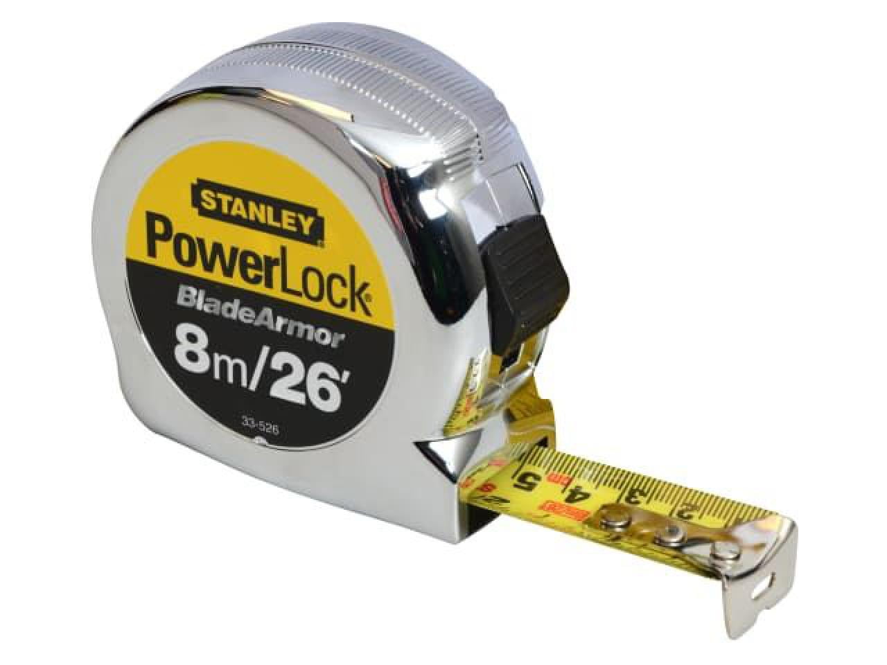 Cinta Métrica Stanley PowerLock 10 Pies (3 Unidades) - Gancho Tru-Zero Resistente, Cinta De Acero Con Revestimiento