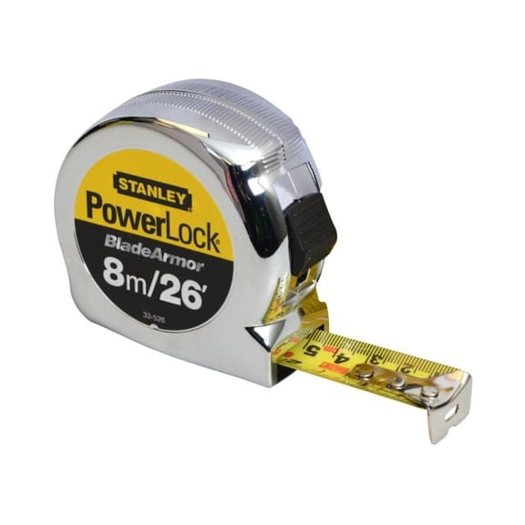STANLEY - PowerLock BladeArmor Pocket Tape 8m/26ft (Width 25mm)