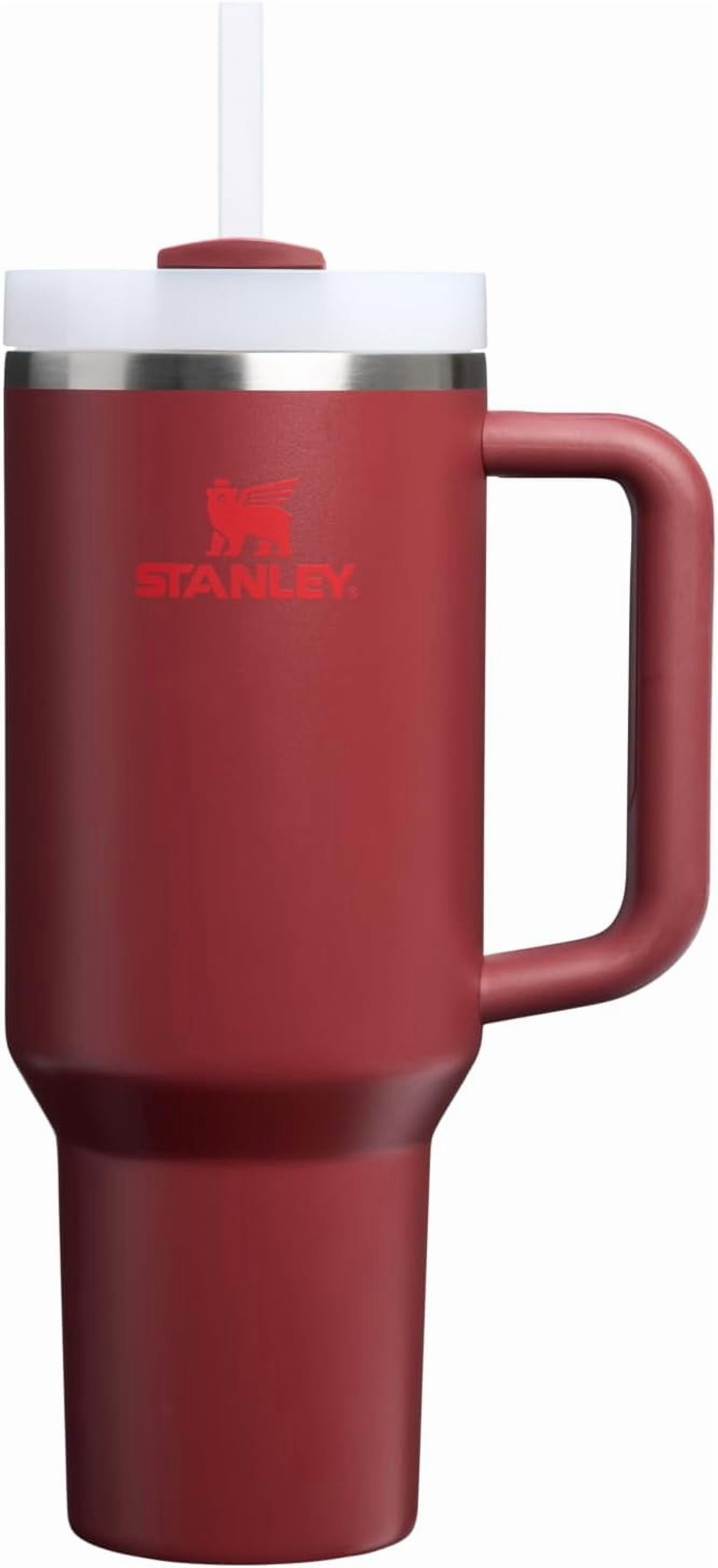 STANLEY Quencher H2 0 Tumbler Handle Straw 40 oz Flowstate 3 Position Lid Cup Holder Compatible Travel Insulated Stainless Steel Cup BPA Free Cranber