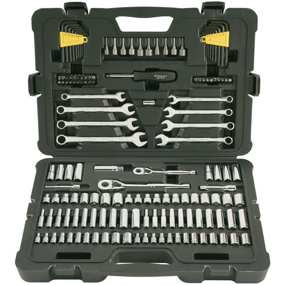 STANLEY STMT71653 145-Piece Mechanics Tool Set, Chrome