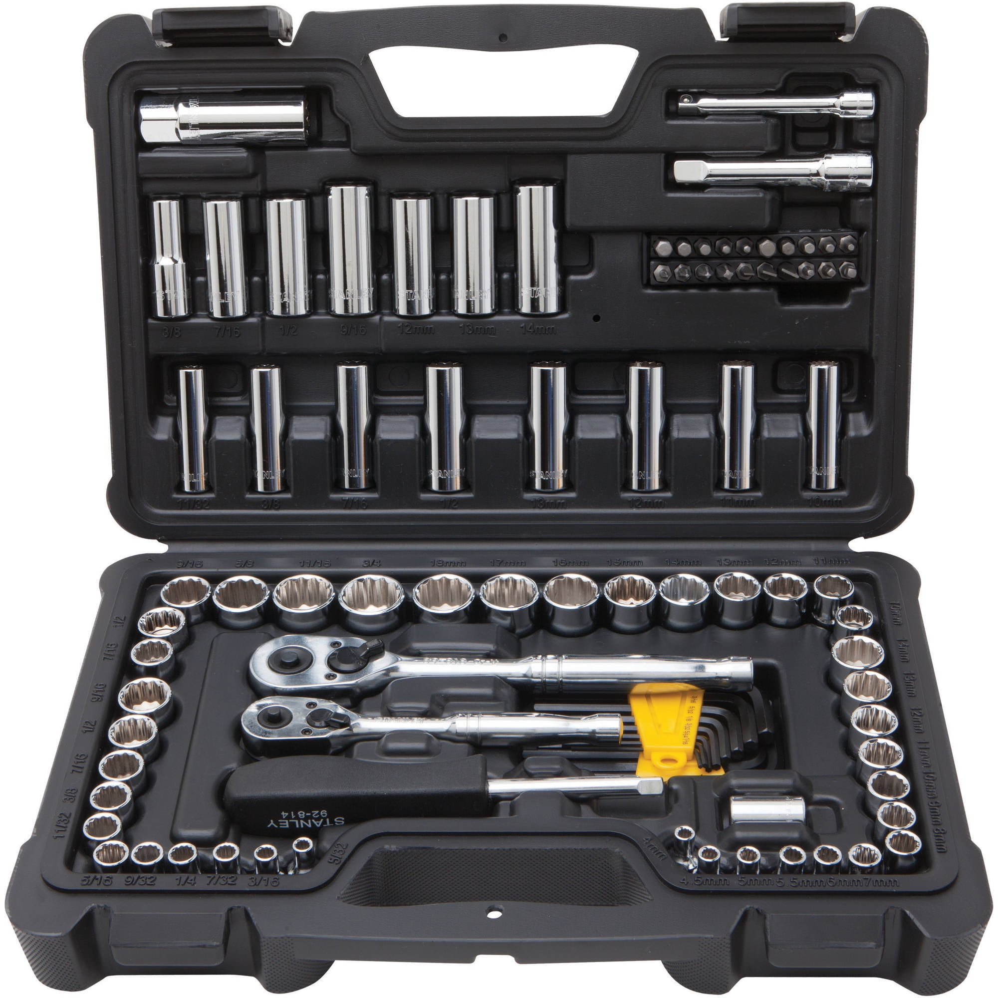 STANLEY STMT74858 97-Piece Mechanics Tool Set, Chrome - Walmart.com