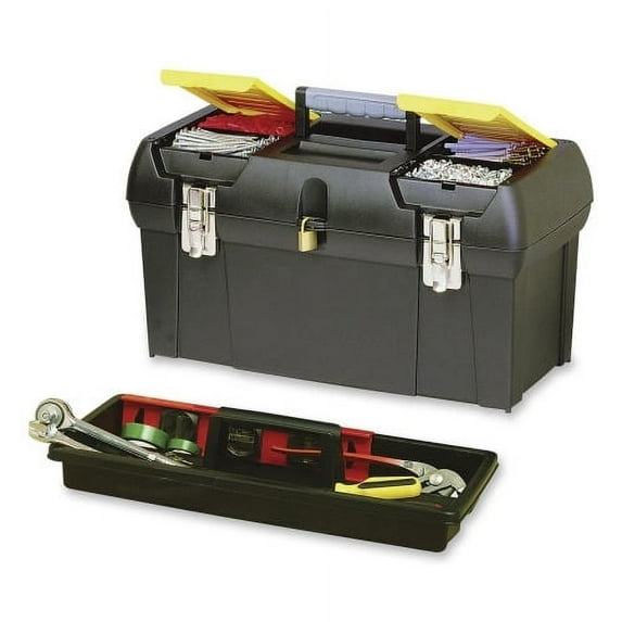 STANLEY Series 2000 Tool Boxes and Organizers, Plastic Rubber Metal Black Yellow, 10" x 19" x 10"