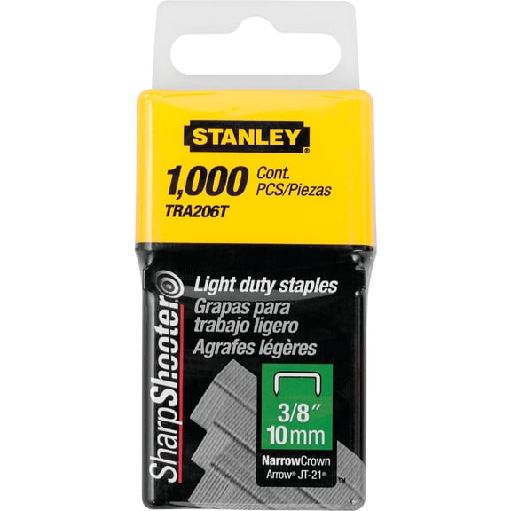 STANLEY Sharp Shooter 3/8" Light Duty Staples 1000 Piece