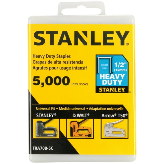 STANLEY TRA708-5C 1/2-Inch Heavy Duty Staples 5000 ct Box