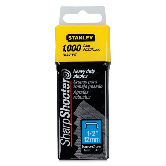 STANLEY TRA708T 1/2-Inch SharpShooter Heavy Duty Staples, 1000 Ct