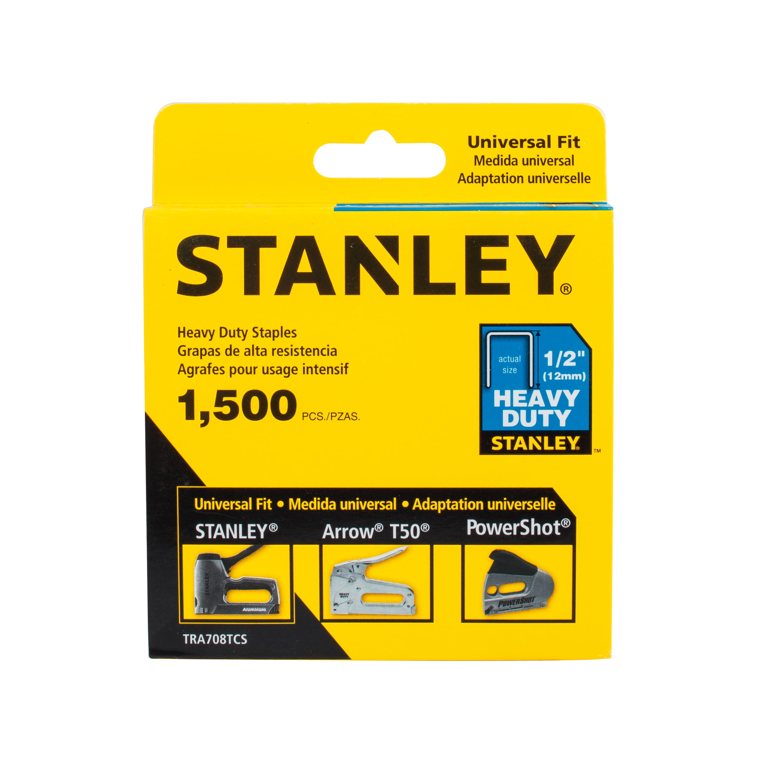 STANLEY TRA708TCS 1/2" Heavy-Duty Staples, 1500 Count