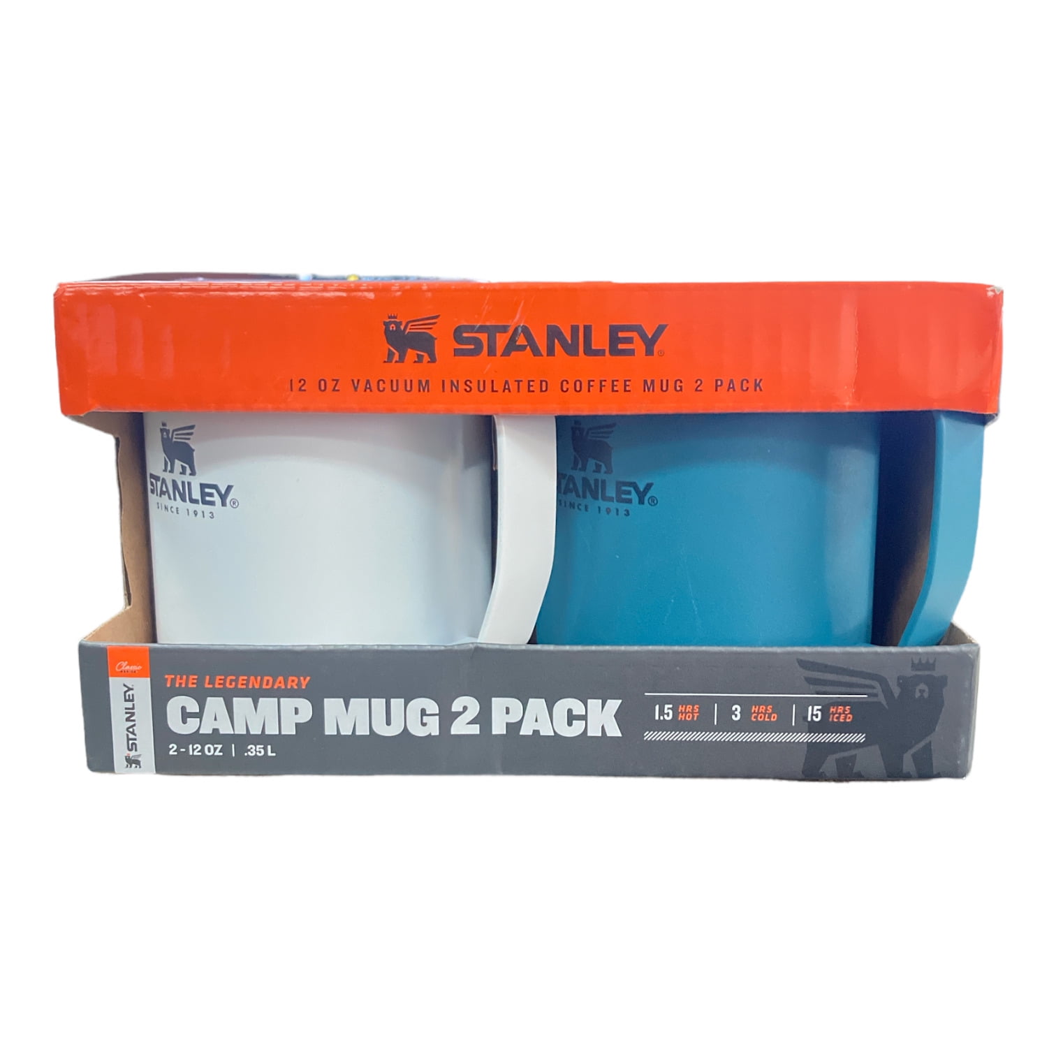STANLEY The Legendary Camp Mug 2-Pack Vacuum Insulated Coffee Mug w/ Lid  12oz 
