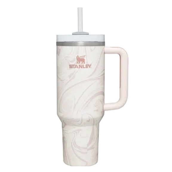 STANLEY The Quencher H2.0 FlowState Tumbler 40 oz Rose Quartz Swirl