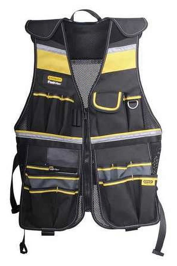 STANLEY Tool Vest,Universal Waist,Black/Yellow FMST530201