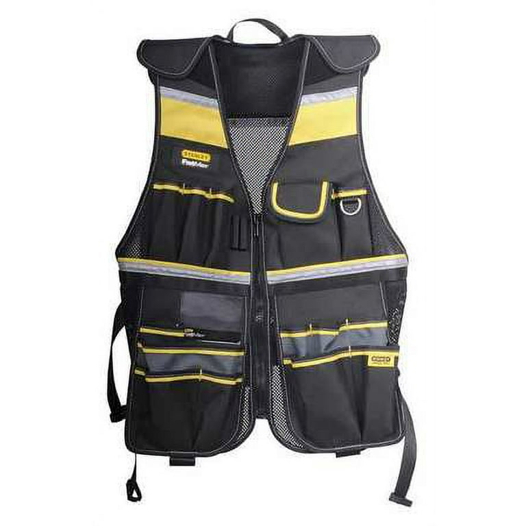 STANLEY Tool Vest,Universal Waist,Black/Yellow FMST530201