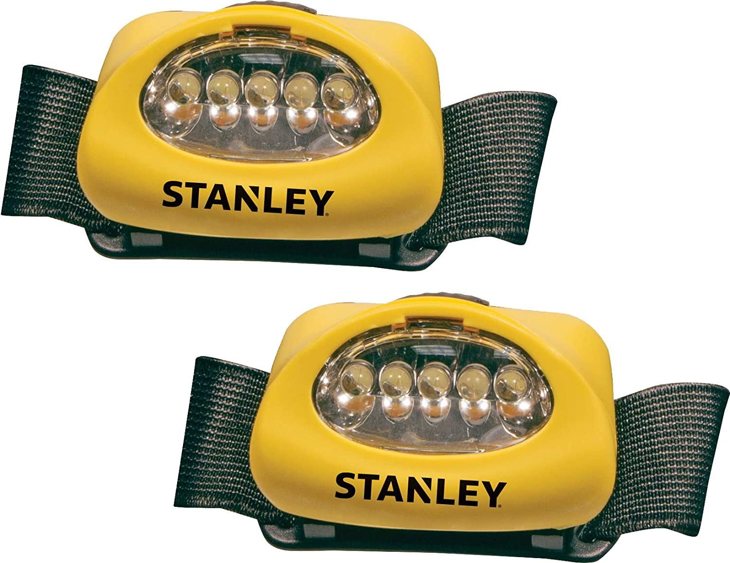 STANLEY Twin Pack 5-LED Alkaline Hands Free Headlamp (HL2PKS)
