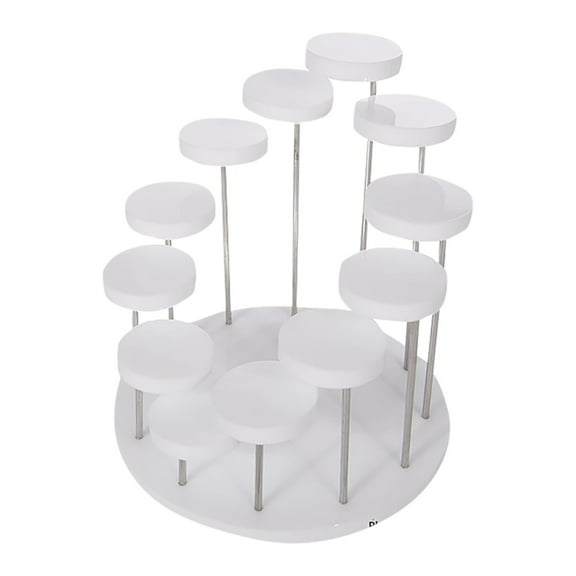 STAOEDU 12 Tier Acrylic Display Risers, Clear Cupcake Stand Risers, Dessert Stand for Table Wedding Birthday Party Event