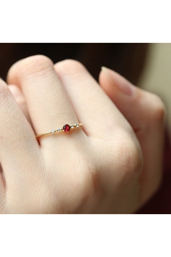 14K Gold Plated Stacking Rings for Women Heart Chain Link Gold Silver Rings Set Simple Thumb Thin Pain Band Rings
