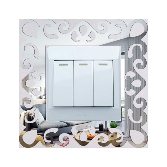 STAOEDU 1PC Sticker Home Decor Wall Mirror Style Photo Frames for Shop