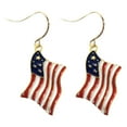 thumbnail image 1 of STAOEDU 4th of July American Flag Earrings for Women Cardinal Drop Jewelry Gifts, 1 of 1