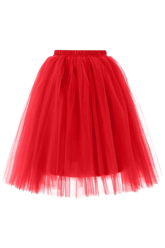 Womens Pleated Gauze Short Skirt Adult Tutu Dancing Skirt