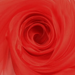 STAOEDU Decorative Matte Tulle, 18 Inches X 197 Inches, Polyester-Made Tulle Fabric, Matte Finish, Lightweight, Versatile, Washable, Easy-to-Use, Red