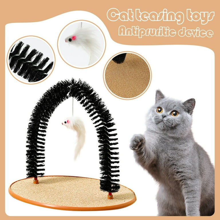 STAOEDU Large Size Cat Arch Self Groomer Massager, Cat Grooming