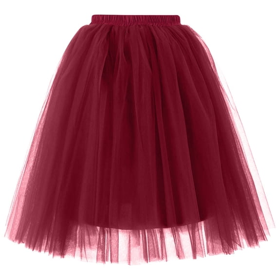 STAOEDU Adult Tutu Skirt, Tulle Tutus for Women, Mardi Gras Tutu Elastic Teen Adult Tulle Tutu Skirt