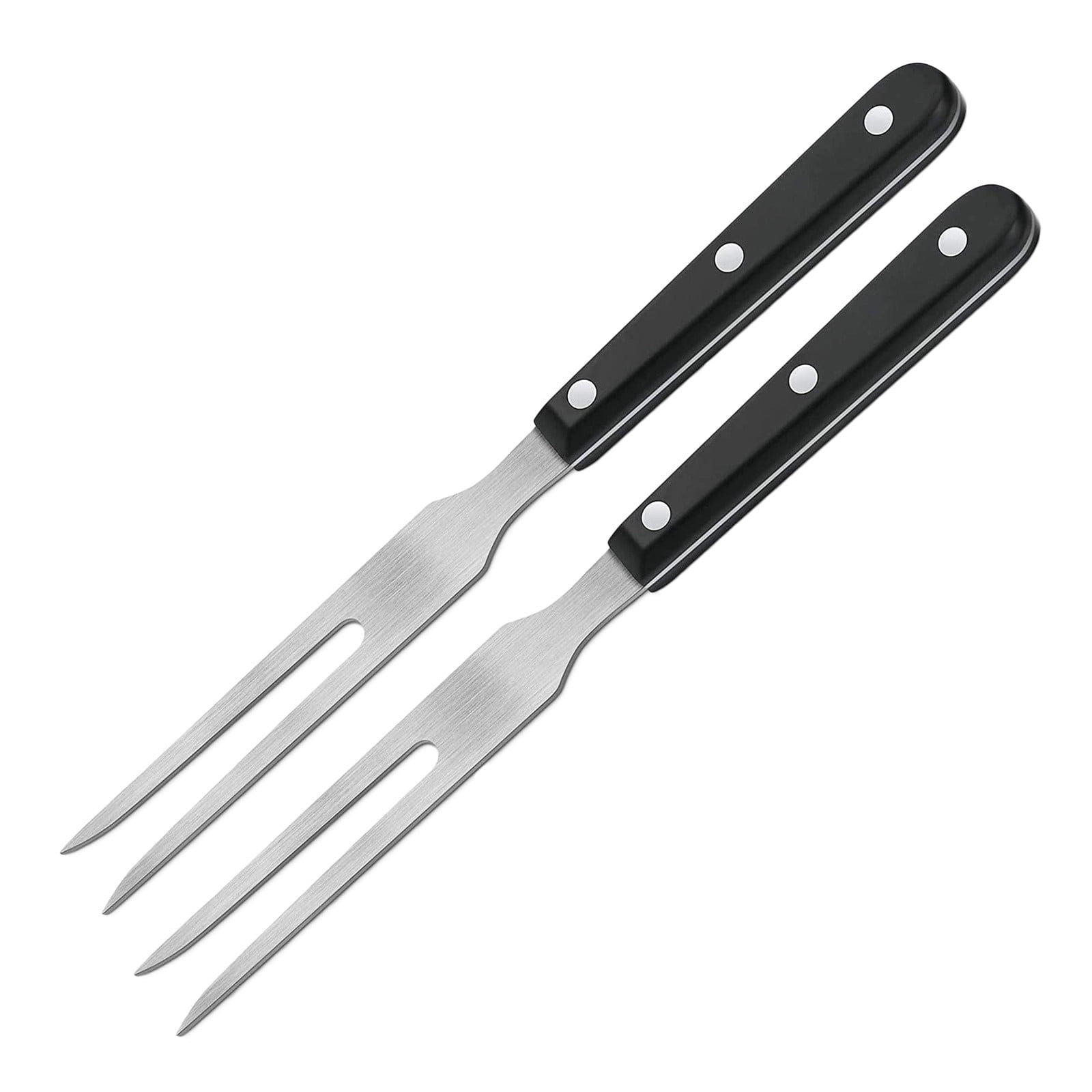 STAOEDU Meat Cooking Fork Handle Ideal for use with Non-Stick Pots and Pans (Pack Of 2) Stainless Steel