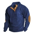 thumbnail image 1 of STAOEDU Men's Outdoor Casual Stand Collar Long Sleeve Sweatshirt Vintage Single Breasted Stand Collar Jacket Sweaters, 1 of 2
