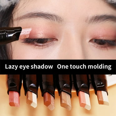 STAOEDU New Easy to Wear Velvet Double Color Matte Eye Shadow Stick Shimmer Colors Luminous Eyeshadow Makeup