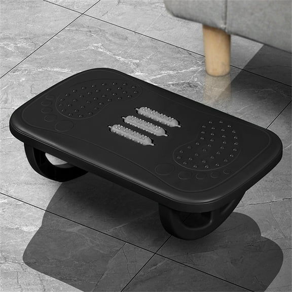 STAOEDU Rocking Foot Rest for Under Desk at Work, Comfortable Foot Stool Ergonomic Footrest with Foot Massage Feet Stand for Office & Home - Black